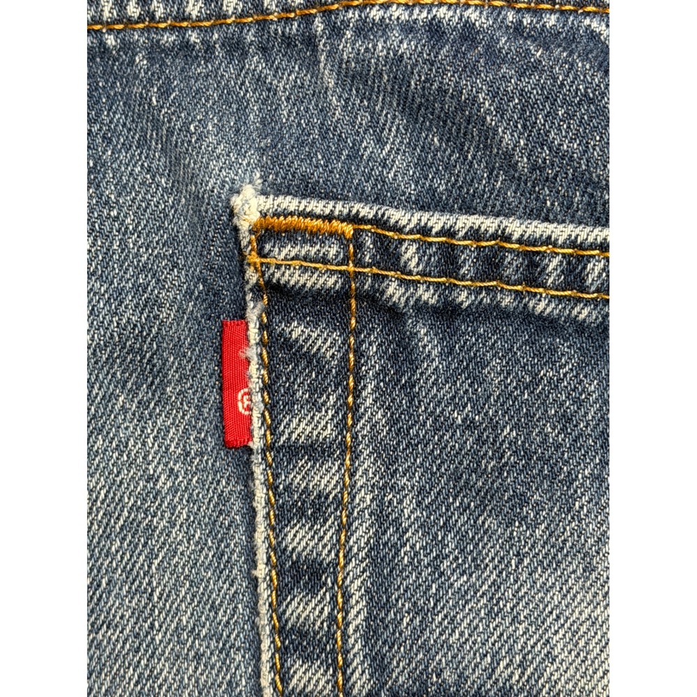 Levis 501 Original Fit Jeans Mens W36 L29 Blue Medium Wash Denim Button Fly Dist - Picture 13 of 15
